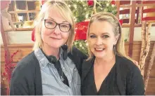  ?? CONTRIBUTE­D PHOTO ?? Award-winning St. John's filmmaker Deanne Foley (left) with actor Melissa Joan Hart on the set of “Christmas Reservatio­ns,” a TV movie set to premiere on Lifetime in the United States Nov. 2, and in Canada on a date to be announced. Foley directed the film, which was shot in Nevada last spring.