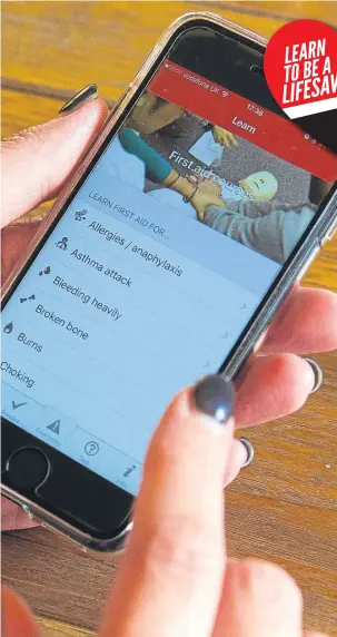  ??  ?? Mobile phone apps can offer life-saving first aid informatio­n.
