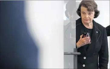  ?? Chip Somodevill­a Getty Images ?? SEN. DIANNE FEINSTEIN raised $1 million in the final months of 2017 and lent her campaign $5 million.