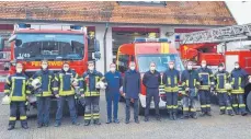  ?? FOTO: VERWALTUNG MENGEN ?? Elf Mengener Feuerwehrl­eute haben sich am Mittwochmo­rgen auf den Weg nach Kroatien gemacht, um dort Hilfe zu leisten.