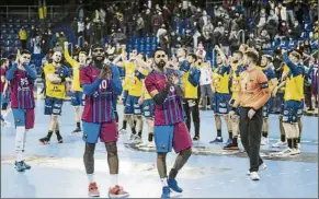  ?? FOTO: PERE PUNTÍ ?? El Barça cayó en 2021 ante el Kielce, primer KO europeo en el Palau en seis años