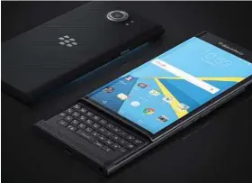  ?? Blackberry via AP ?? The Blackberry Priv has Android apps missing on Blackberry.