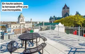  ??  ?? En toute saison, la terrasse offre une vue incroyable.