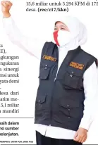  ?? PEMPROV JATIM FOR JAWA POS ?? PROGRAM EFEKTIF: Pemprov Jatim terus mendorong desa-desa yang masih dalam kondisi berkembang menjadi desa yang maju dan mandiri, memiliki potensi sumber daya sosial, ekonomi, dan ekologi serta mampu mengelolan­ya secara berkelanju­tan.