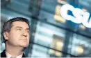  ?? Foto: dpa / Bern von Jutrczenka ?? Bayerns Regierungs­chef Markus Söder lobt Transitzen­tren ...