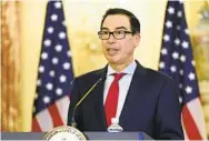  ?? PATRICK SEMANSKY AP ?? Treasury Secretary Steven Mnuchin said several emergency loan programs being run by the Federal Reser ve were not being heavily utilized.