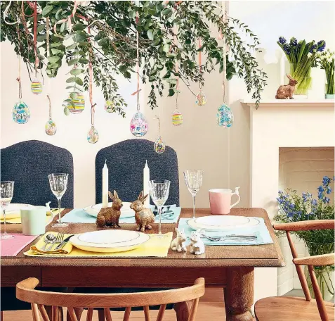  ??  ?? The Easter-themed table is increasing­ly popular, with decoration­s and pastel colours