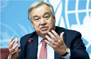  ?? DR ?? António Guterres convocou um encontro internacio­nal para reforçar a ajuda humanitári­a