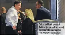  ?? FOTO: ANDREW KELLY/ REUTERS ?? Odkar je Musk prevzel Twitter, je sprejel že precej neracional­nih odločitev.