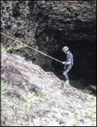  ?? SUBMITTED PHOTO ?? Rapelling into a mine.