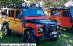  ??  ?? Defenders in orange. Photo Chris Parkin.