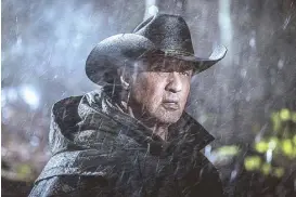  ??  ?? Rambo (played by Sylvester Stallone) is going to give his final combat a go in Rambo: Last Blood