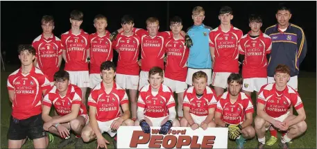  ??  ?? The Moguegeen Gaels squad prior to their defeat in the Wexford People Minor football Roinn 2 shield final.