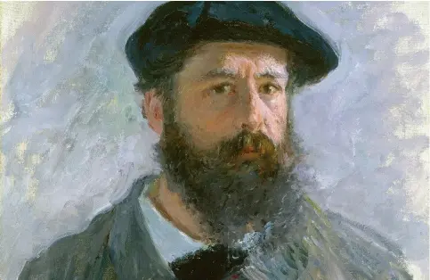  ??  ?? Monet est dans sa quarantesi­xième année quand il peint, en 1886, cet autoportra­it coiffé d’un béret.