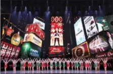  ?? CARL SCHEFFEL — MSG VIA AP ?? This photo released by Madison Square Garden shows the dress rehearsal for the “Radio City Christmas Spectacula­r,” currently performing through Jan. 1 at Radio City Music Hall in New York.