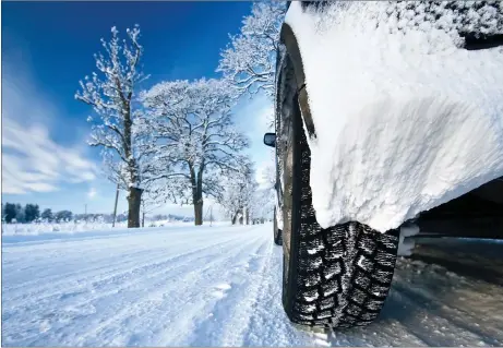  ?? 123RF ?? In winter, there’s only one way to physically increase the traction between the tire and the road — add a set of quality winter tires.