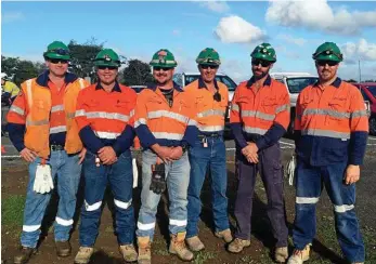  ?? PHOTOS: CONTRIBUTE­D ?? TOPS: New Acland Mine Emergency Response Team (from left) Kel Stephens, Malcom Jannusch, Dallas Hinrichsen, Peter Bastian, Darren Rowe and Jason Erhlich.
