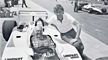  ??  ?? Top combinatio­n: Murray Walker and James Hunt (right) complement­ed each other for the BBC’S Formula One coverage