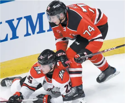  ?? PHOTO D’ARCHIVES, STEVENS LEBLANC ?? Les Remparts de Québec peuvent dire merci à leur défenseur de 20 ans Darien Kielb pour sa prestation en troisième période, hier, contre les Sea Dogs de Saint-jean.