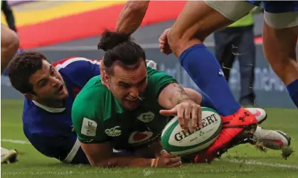  ?? Brian Lawless/AFP/Getty Images ?? Ireland narrowly lost 15-13 the last time France came to Dublin but it was during the pandemic in an empty Aviva Stadium. Photograph: