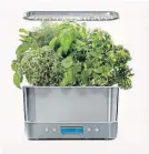  ?? AEROGARDEN ?? An indoor growing system called Harvest Elite, made by Aerogarden. Such systems have become more popular in recent years as people want to grow fresh vegetables and herbs indoors.