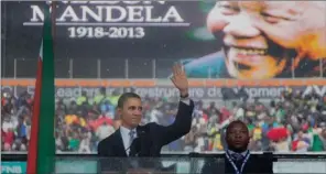  ?? PICTURE: GCIS ?? UPSTAGED: Barack Obama’s tribute dwelt on the lessons from Mandela’s life, while Jacob Zuma tried to claim his political legacy.