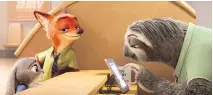  ??  ?? In Zootopia, Correy helped to animate the con artist fox Nick Wild and Judy Hopps, an idealistic police bunny.