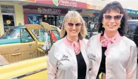  ?? Photo / Alison Smith ?? Who knew there were so many pink ladies in New Zealand? At the Repco Beach Hop in Thames were pink ladies Debra Coombes and Lisa Counsell of Tauranga.