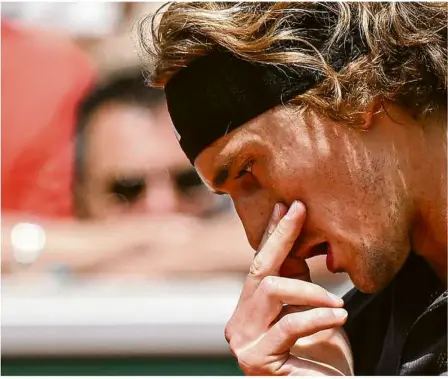  ?? Foto: Emmanuel Dunand/afp ?? Alexander Zverev wirkte in manchen Spielphase­n nachdenkli­ch.