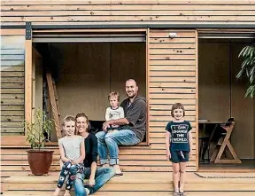  ?? PICTURES BIBBY AND BRADY ?? Francois and Sarah-Lee Guittenit make tiny home life work with three children.