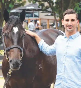  ?? Picture: SUPPLIED ?? Trainer Michael Costa with a Brazen Beau two-year-old.