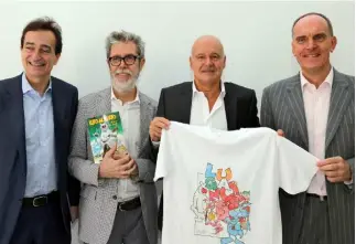  ?? D. CAMPONOVO ?? Il sindaco Borradori, Silver, Fabio Baudino e il municipale Badaracco