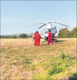  ??  ?? Jack Whichello, who died when his motorbike hit a tree at Herne Common; the air ambulance landed nearby