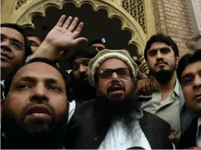  ?? EPA ?? Hafiz Saeed, the reported organiser of the 2008 Mumbai attacks, in Lahore after his release last week