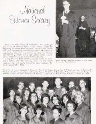  ?? HANDOUT ?? Patrick Clifford was a member of Laurel High School’s National Honor Society as shown in this photo from the 1965 Laurel High School yearbook.