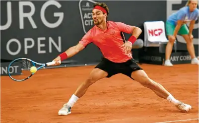  ??  ?? TALENTO. Fabio Fognini, durante su última participac­ión hace apenas unos días en el Abierto de Hamburgo.