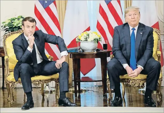  ?? LUDOVIC MARIN / AFP ?? Macron i Trump van tenir una reunió dura, especialme­nt perquè el president francès defensa una OTAN més europea