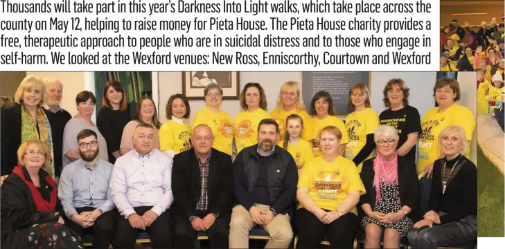  ??  ?? Organisers from New Ross, Enniscorth­y and Wexford at the Darkness Into Light launch in the Dunbrody Centre, New Ross, in March.