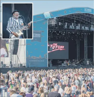  ??  ?? STAGE PRESENCE Fans watch the Zutons on stage. Inset top left The Specials, and top right headline act Two Door Cinema