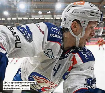  ?? Freshfocus ?? Zsc-captain patrick Geering wurde mit den Zürchern dreimal Meister.