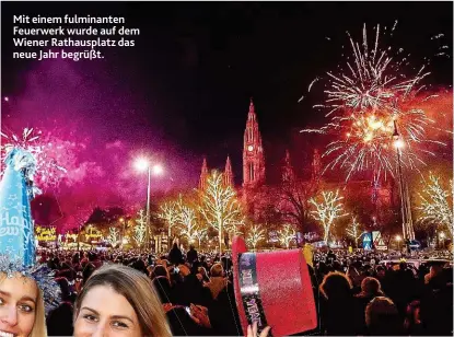  ??  ?? Mit einem fulminante­n Feuerwerk wurde auf dem Wiener Rathauspla­tz das neue Jahr begrüßt.