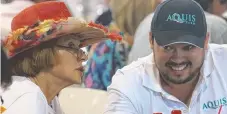  ??  ?? Gai Waterhouse and Justin Fung at Magic Millions last year.