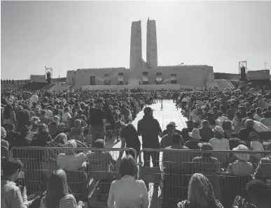  ?? JACK TAYLOR/GETTY IMAGES/FILES ?? One failed bank of porta potties does not explain the poor video, poor audio and lack of any food or drink other than a bottle-filling station at the Vimy centenary commemorat­ive service in April, writes Jeffrey Dornan.