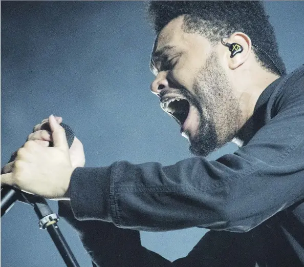  ?? GETTY IMAGES ?? The Weeknd’s I Feel It Coming is almost a sure thing in the single of the year category at this year’s Juno Awards. Top: Arcade Fire.