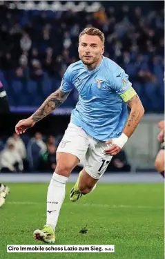  ?? Getty ?? Ciro Immobile schoss Lazio zum Sieg.