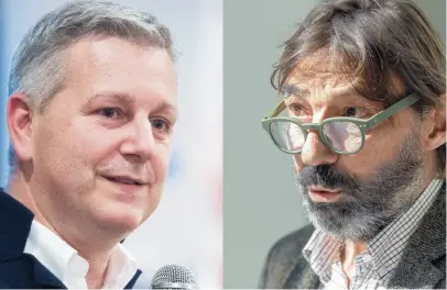  ?? TI-PRESS/FOTOMONTAG­GIO LAREGIONE ?? Marco Chiesa (a sin.) e MicheleFol­etti