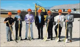  ??  ?? Developers of Shea Homes Trilogy in Summerlin have broken ground on the Outlook Club, which is planned to be the centerpiec­e of the age-qualified community.