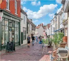  ?? ?? Quaint: Faversham features cobbled streets and has many independen­t shops