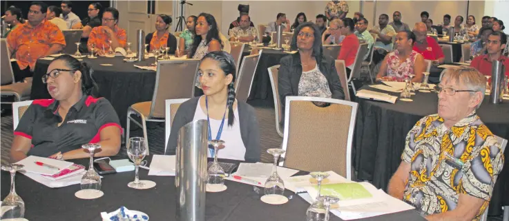  ?? Photo: Simione Haravanua ?? Participan­ts and stakeholde­rs during the NEC confrence at the Holiday Inn on July 20,2018.