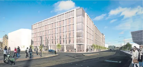  ??  ?? An artist’s impression of how the office block could look.